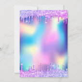 Invitation Violet Drop Robe Holographique Quinceañera (Dos)