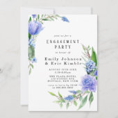 Invitation Violet Dusty Blue Hyacinth Peony Party (Devant)