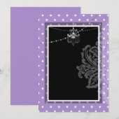 Invitation violet et noir (Devant / Derrière)
