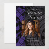 Invitation Violet et noir (Devant / Derrière)