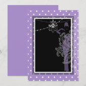 Invitation violet et noir (Devant / Derrière)