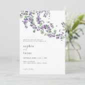 Invitation violet Faire-part de mariage de printem (Debout devant)
