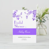Invitation Violet floral (Debout devant)