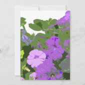 Invitation Violet Floral Sage Vert Blanc Élégant Mariage (Dos)
