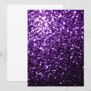 Invitation Violet foncé faux paillettes brillantes scintillen