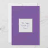 Invitation Violet frais | Unicorn fille anniversaire (Dos)