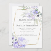 Invitation Violet Hydrangea et Anemone Bouquet floral (Devant)