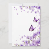 Invitation Violet Il Me Donne Des Papillons Fête des mariées (Dos)