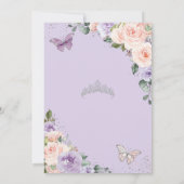 Invitation Violet Lilac Blush Floral Argent Quinceañera XV 16 (Dos)