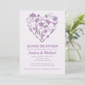 Invitation Violet Lilac Mariage Couple Douche | Kitchen Invit (Debout devant)