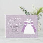 Invitation Violet Lilac violet Fête des mariées personnalisée (Debout devant)