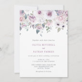 Invitation Violet | Mariage floral (Devant)