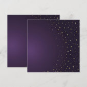 Invitation violet modèle vierge aux étoiles magiqu (Devant / Derrière)