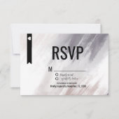 Invitation Violet moderne Abstrait Blush Strokes Mariage RSVP (Devant)