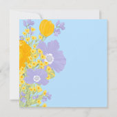 Invitation Violet Orange Jaune Fleurs sauvages 100e anniversa (Dos)