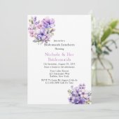 Invitation Violet Peony Et Rose Bridesmaigre Déjeuner (Debout devant)