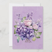 Invitation Violet Peony Et Rose Bridesmaigre Déjeuner (Dos)