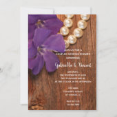 Invitation Violet Périwinkle Grange Bois Couples Wedding show (Devant)