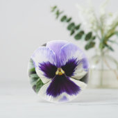 Invitation violet profond sur blanc (Debout devant)