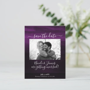 Invitation Violet prune givré moderne aquarelle enregistrer d