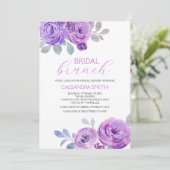 Invitation Violet Rose Bridal Brunch Shower  (Debout devant)