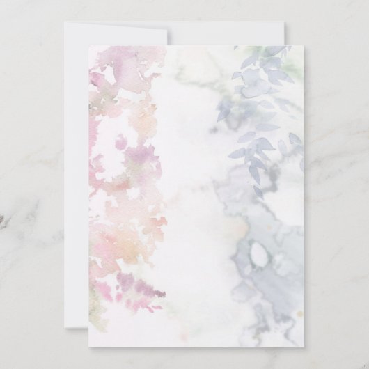 Invitation Violet rose Fleur sauvage vif Jaune (Dos)