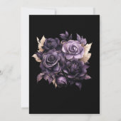 Invitation Violet Roses Gothique RSVP (Dos)