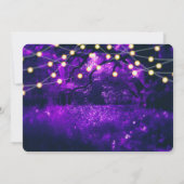 Invitation Violet Rustique Enchanted Mariage Lumières Forêt (Dos)