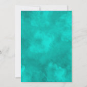 Invitation Violet rustique et turquoise douche florale par co (Dos)