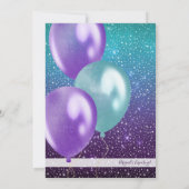 Invitation Violet Starry Night Couple ou Baby shower maman (Dos)