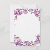 Invitation violet ultraviolet mariage floral INVITE CARD (Dos)