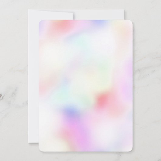 Invitation Violet Unicorne arc-en-ciel rose Parties scintilla (Dos)