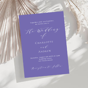 Invitation Violet violet blanc mariage formel