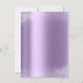 Invitation Violet Violet Blanc Paillettes Feuilles de Sable C (Dos)