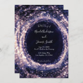 Invitation Violet violet éclat Mariage (Devant / Derrière)