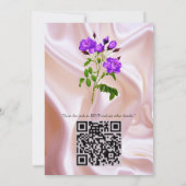 Invitation Violet violet, or & Rose, Rose, Soie magenta (Dos)