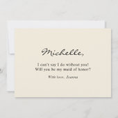 Invitation Violet violet or sera-tu ma servante d'honneur (Dos)