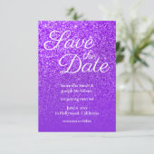 Invitation Violet violet Parties scintillant Ombre Enregistre (Debout devant)