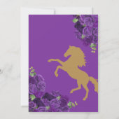 Invitation Violet violet Rose Ouest Charro Quinceanera (Dos)