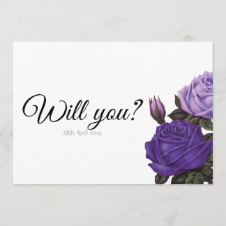 Invitation Violet violet rose Serez-vous ma servante d'honneu