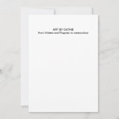 Invitation Violets et pavots (Dos)