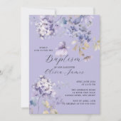 Invitation Violets sauvages Baptême (Devant)