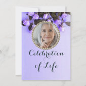 Invitation Violets violets Floral Élégant Célébration de la v (Dos)