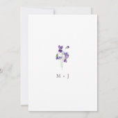 Invitation Violets Watercolor Minimalist Elegant Wedding (Dos)
