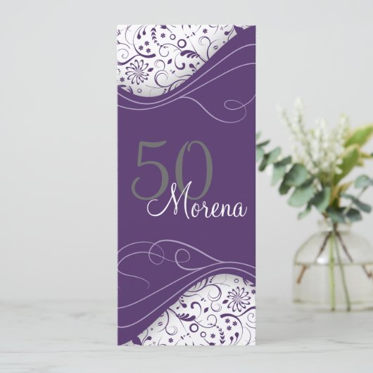 Invitation violette élégante (Debout devant)