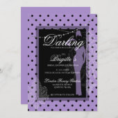 Invitation violette et noire (Devant / Derrière)