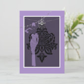 Invitation violette et noire (Debout devant)