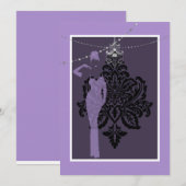 Invitation violette et noire (Devant / Derrière)
