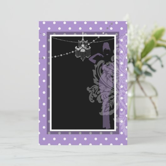 Invitation violette et noire (Debout devant)