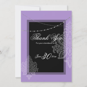 Invitation violette et noire